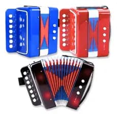 Sanfona Acordeon Infantil Acordeon 3 Baixo 7 Teclas Brinquedo De Tocar Real toca de verdade