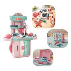 Mesinha Bancada Kit Médico Doutor Hospital Brinquedo Maleta Medica Doutora Enfermeira Completo