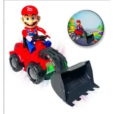 Carrinho Trator Super Mario Com Luz Som A Pilha Brinquedo Infantil