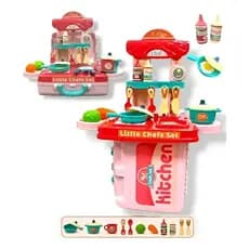 Cozinha Infantil Masterchef de Brinquedo Maleta com 18 Acessórios Rosa para Criança