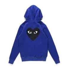 2024 Cross-Border Street wear outono inverno casal usar ano preto branco volta preto coração velo moletom jaqueta moleto