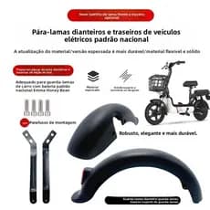 Protetores de lama dianteiros e traseiros para veículos elétricos, novos protetores de lama padrão nacional para scooter