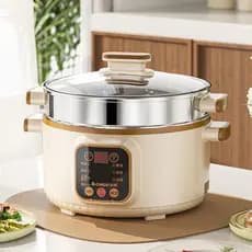 Panela elétrica inteligente multifuncional Chigo/Chigo 4L para refogar, cozinhar a vapor, fritar, ferver macarrão e prep