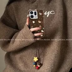 Adequado para capa de celular OPPO Find X9, artístico e fofo, OPPO Find X8 Ultra 7, cachorro marrom AZCJ