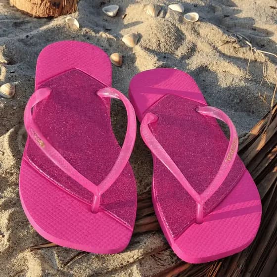 Chinelo Feminino Sandália De Dedo Macio Bico Quadrado Slim Com Brilho Super Confortável Para o Dia a Dia