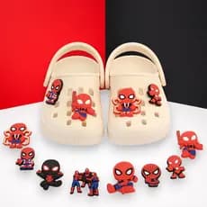 Sandália babuche infantil menino masculina bottons 3D Removíveis homem aranha confortável leve