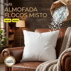 Kit Enchimento Para Almofada Refil 60x60cm Grande Não Deforma Hipoalergênico Premium