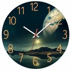 Relógio de Parede Decorativo Natureza Pendulart 29cm Adesivado Silencioso