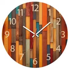 Relógio de Parede Luxo Preto com Dourado – Design Abstrato 3 Moderno 29cm Pendulart