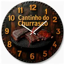 Relógio de Parede Boteco Pendulart 29cm MDF Adesivado Decorativo Silencioso