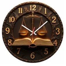 Relógio de Parede Decorativo Advogado Pendulart 29cm Adesivado Silencioso