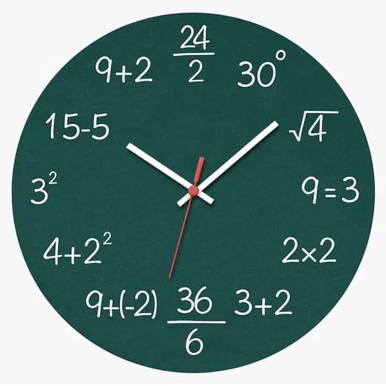 Relógio de Parede Matemática Pendulart 40 cm UV Silencioso Decorativo Premium
