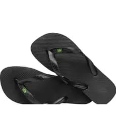 Chinelo de dedo Havaina Do Brasil Bandeirinha TOP PROMOÇÃO Preta Branca