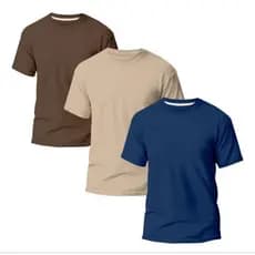 Kit 3 camisetas Lisas 100% algodão