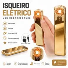 Acendedor Elétrico Recarregável USB Tipo-C Sem Chama Premium