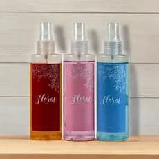 Kit Buque de Flores - Florata Red + Rose + Blue Body Splash Feminino 200ml cada