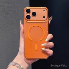 Capa Magnética Ultra-Fina de Alta Transparência Premium Compatível com MagSafe para iPhone 15/16/17 Pro Max