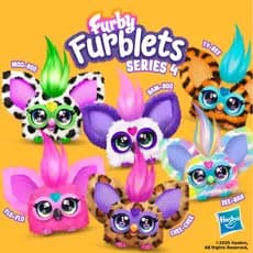 Furby Furblets Mini Friends Brinquedo Eletrônico de Pelúcia com 45 Sons, Música, Fala Furbish, Multicolorido, Presentes