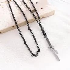 Colar, pulseira e anel de Anime Fushiguro Toji Jujutsu Kaisen com Lança Invertida, presente criativo para fãs de Gojo Co