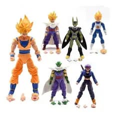 Figuras Articuladas de Dragon Ball Z 15 cm Goku/Vegeta/Gohan/Kuririn/Piccolo/Android 17/Majin Buu