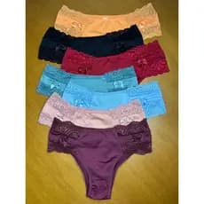 KIT  CALCINHAS RENDA FEMININAS CONFORTO DIA A DIA SENSUAL DELICADA MACIA ENCAIXA BEM NO CORPO