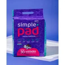Tapete Higiênico Simple Pad 30 Unidades 80x60cm Para Cães