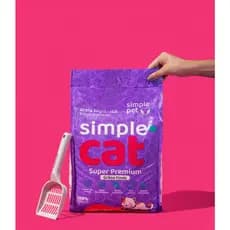 Areia Higiênica para Gatos 4kg – Simple Cat Grãos Finos Biodegradável