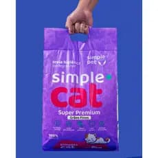 Areia Higiênica para Gatos 8kg – Simple Cat Grãos Finos Biodegradável