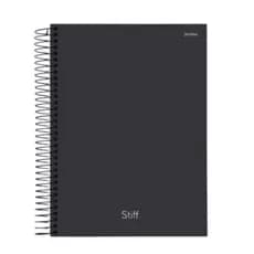 Caderno pequeno anotações / Agenda Espiral Capa Dura 80 folhas 20x14 Preta Moderna
