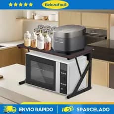 Prateleira Suporte Para Microondas Prateleira Organizadora De Aço Rack Metálico MultiusoTipo K - Entrega Rápida