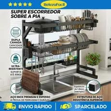 Escorredor De Louça Suspenso Boutique 85cm Kitchen Rack Aço Inoxidável Pra Cozinha Organizador Louça Qualidade