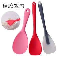Espátula de silicone para arroz, colher antiaderente para arroz, raspador tipo bico de pato, espátula plana para cozinha
