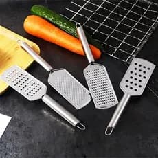 Utensílio de cozinha multifuncional em aço inoxidável para uso doméstico, triturador de batatas, fatiador de rabanetes,