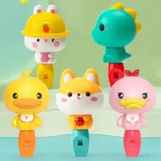 Apito de brinquedo para crianças, instrumento musical em forma de pato de desenho animado, para meninos e meninas do jar