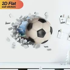 Adesivos de Parede de Futebol 2D, Adequados para Decorar Salas de Estar, Quartos, Escritórios, Cozinhas e Salas de Janta