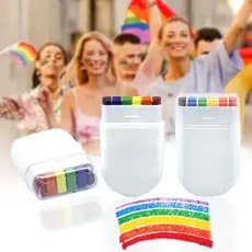 1 unidade de 6 cores de giz de cera arco-íris para festas de Ano Novo, aniversários, fãs da Copa do Mundo de Futebol&*&-