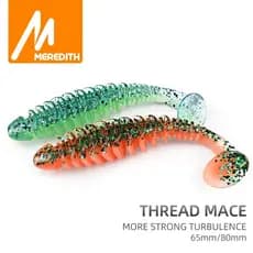 MEREDITH Iscas Macias 65mm 80mm Iscas Artificiais de Silicone Equipamento de Pesca de Carpa Acessórios de Pesca Iscas de