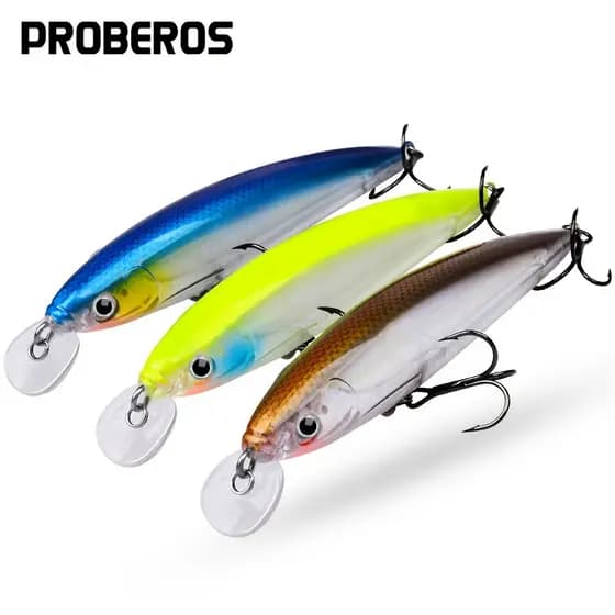 Proberos 1 unidade Isca Minnow 40g/6,3 polegadas Isca Biônica Luminosa Artificial Rígida de Plástico Isca de Pesca