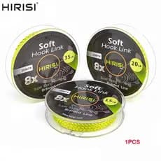 Hirisi 1PCS Linha de Pesca para Carpa Soft Hook Link 8 Fios 20m Linha Trançada Leadcore para Carpa Acessórios de Pesca H