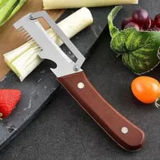 Descascador de frutas integrado em aço inoxidável para descascar cana-de-açúcar e abacaxi, descascador multifuncional 2