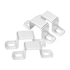 Abraçadeira quadrada reforçada e espessada em aço inoxidável 304, abraçadeira para tubo quadrado, abraçadeira tipo sela,
