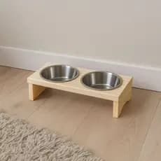 Comedouro Bebedouro Duplo Elevado Para Caes Cachorros E Gatos