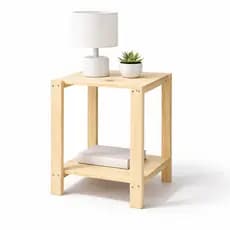 Mesa Cabeceira Multiuso de Madeira Pinus com 2 Partes 50x35cm
