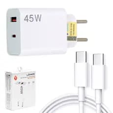 Fonte Carregador Adaptador USB-C 45W Turbo com Cabo 110/220V