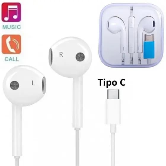 Fone De Ouvido Tipo C Iphone 16 S20 Fe S21 Ultra S22 Plus A23  S25 M54 Edge 40 Fone Tipo C Original