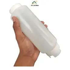 4/6 peças Bisnaga 720ml FIFO Bottle Bico NSF Com Válvula Removível Amarela Para Molhos e Caldas de Consistência Média