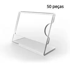 Display Porta Preço Acrílico Vitrine 50 Peças 8 X 5 cm\5×3cm