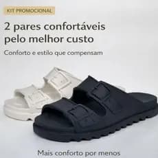 Kit Birken Papete Feminina Rasteira Dia a Dia Casa Piscina Banho Antiderrapante