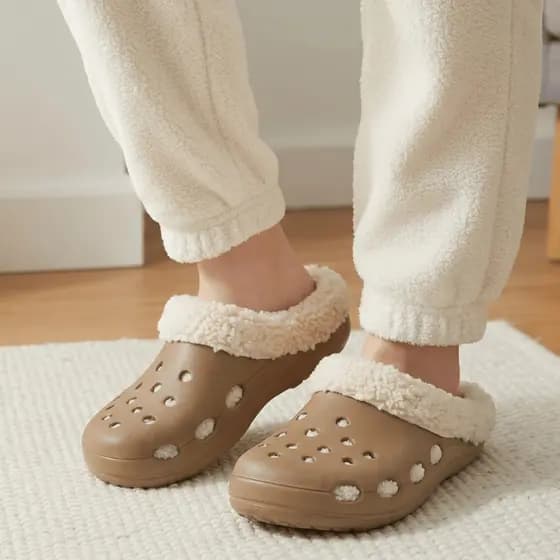 Babuche Forrado Feminino Pelinhos Pelúcia Sherpa Quentinho Inverno Frio Macio