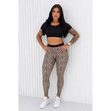 Conjunto Feminino Academia Fitness Top Cropped e Legging Top Forrado Zero Transparência